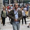 Peep Show star Robert Webb is seen walking through Central London London.