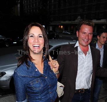 Andrea McClean and GMTV film critic Richard Arnold at the Gary Cockerill book launch party at Home House London.