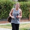 Hillary Duff seen leaving her personal trainers in West Hollywood. Los Angeles.