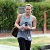 Hillary Duff seen leaving her personal trainers in West Hollywood. Los Angeles.