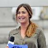 Lisa Snowdon 
unveils a big screen in Trafalgar Square to celebrate the start of a two-year countdown until the official launch of the London 2012 Olympic Games 
London, England.