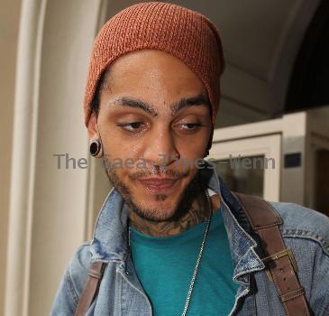 Travis McCoy of Gym Class Heroes leaving Radio 1's Live Lounge after promoting his new solo single, Billionaire 
London, England.