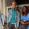 Travis McCoy of Gym Class Heroes leaving Radio 1's Live Lounge after promoting his new solo single, Billionaire 
London, England.