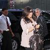 America Ferrera is seen arriving at ABC's 'Good Morning America' to promote her new film 'Dry Land'. New York City.