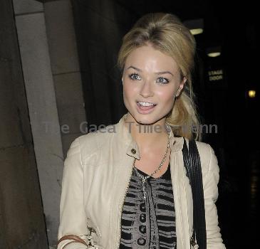 Former Hollyoaks star Emma Rigby leaves the Trafalgar Studios, having performed in the musical 'Wolfboy', in which she plays the part of a nurse. London.