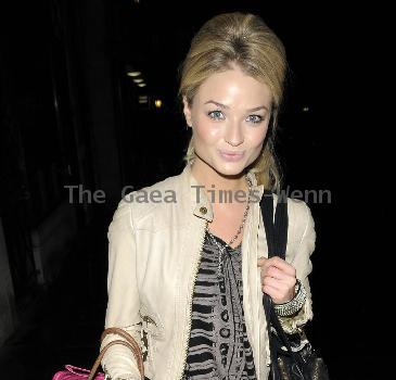 Former Hollyoaks star Emma Rigby leaves the Trafalgar Studios, having performed in the musical 'Wolfboy', in which she plays the part of a nurse. London.