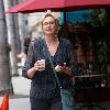 Jane Lynch visits a medical building in Beverly Hills Los Angeles.