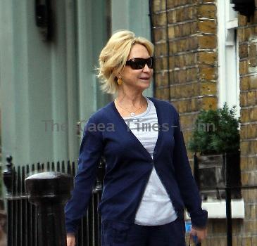 Felicity Kendal 
takes her dog for a walk near her home. The actress has been keeping in good shape after it was announced she will be taking part in the new series of 'Strictly Come Dancing'.
London, England.