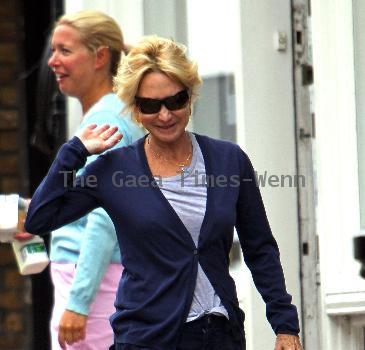 Felicity Kendal 
takes her dog for a walk near her home. The actress has been keeping in good shape after it was announced she will be taking part in the new series of 'Strictly Come Dancing'.
London, England.