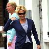 Felicity Kendal 
takes her dog for a walk near her home. The actress has been keeping in good shape after it was announced she will be taking part in the new series of 'Strictly Come Dancing'.
London, England.