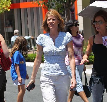 Michelle Stafford, star from The Young and the Restless, is seen shopping at The Grove. Los Angeles.