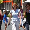 Michelle Stafford, star from The Young and the Restless, is seen shopping at The Grove. Los Angeles.