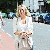 Alex Gerrardis seen running errands with her two daughters in Woolton. Liverpool.