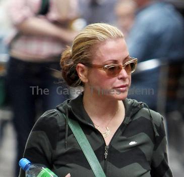 Anastacia looking red in the face as she leaves a Bikram Yoga studio in Richmond after a work out.  The American singer-songwriter, who is currently hosting Channel Five's 'Don't Stop Believing', was then seen heading to a supermarket where she did a food shop.
London, England.