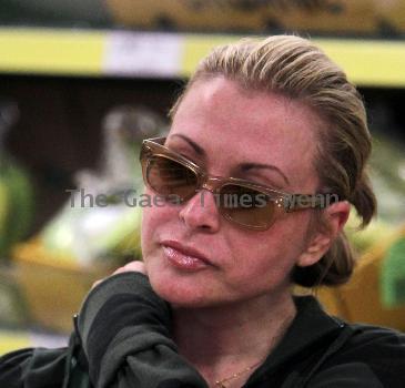 Anastacia looking red in the face as she leaves a Bikram Yoga studio in Richmond after a work out.  The American singer-songwriter, who is currently hosting Channel Five's 'Don't Stop Believing', was then seen heading to a supermarket where she did a food shop.
London, England.