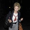 Former Hollyoaks star Emma Rigby leaves the Trafalgar Studios, having performed in the musical 'Wolfboy', in which she plays the part of a nurse. London.