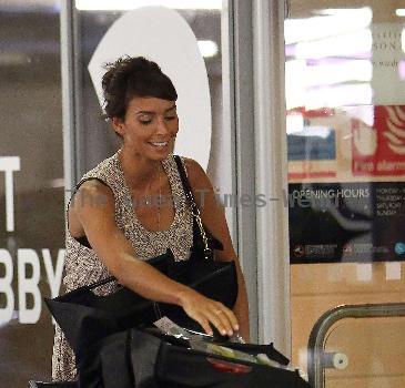 Chrisine Bleakley 
after shopping at Westfield
London, England.