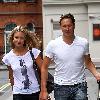 Brendan Cole with his wife Zoe Hobbs
arriving at the May Fair hotel. London, England.