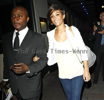 Frankie Sanford of the The Saturdays is seen leaving the Mayfair Hotel. 
London, England.