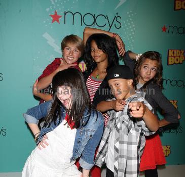 Harrison, Becca, Kyra, Dana and Valerie of KIDZ BOP 
pose at Macy's Herald Square.
New York City, USA.