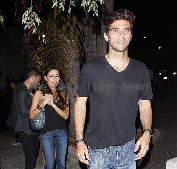 Mark Philippoussis leaving Voyeur night club Los Angeles.