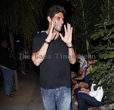 Mark Philippoussis leaving Voyeur night club Los Angeles.