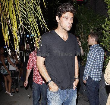 Mark Philippoussis leaving Voyeur night club Los Angeles.