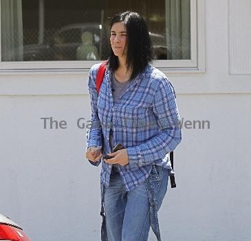 Sara Silverman 
leaving the Byron Tracy Salon after getting her hair done. The comedian is wearing a 'Jimmy Fallon T-Shirt' underneath her shirt.
Los Angeles, California.