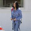 Sara Silverman 
leaving the Byron Tracy Salon after getting her hair done. The comedian is wearing a 'Jimmy Fallon T-Shirt' underneath her shirt.
Los Angeles, California.