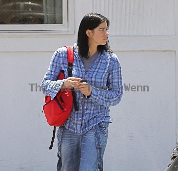 Sara Silverman 
leaving the Byron Tracy Salon after getting her hair done. The comedian is wearing a 'Jimmy Fallon T-Shirt' underneath her shirt.
Los Angeles, California.