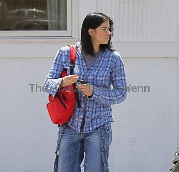 Sara Silverman 
leaving the Byron Tracy Salon after getting her hair done. The comedian is wearing a 'Jimmy Fallon T-Shirt' underneath her shirt.
Los Angeles, California.