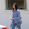 Sara Silverman 
leaving the Byron Tracy Salon after getting her hair done. The comedian is wearing a 'Jimmy Fallon T-Shirt' underneath her shirt.
Los Angeles, California.