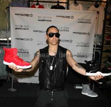 Taboo of the Black Eyed Peas 
Launching an exclusive line of shoes at 'Footaction' in Herald square, New York City. New York, USA.