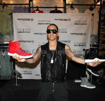 Taboo of the Black Eyed Peas 
Launching an exclusive line of shoes at 'Footaction' in Herald square, New York City. New York, USA.