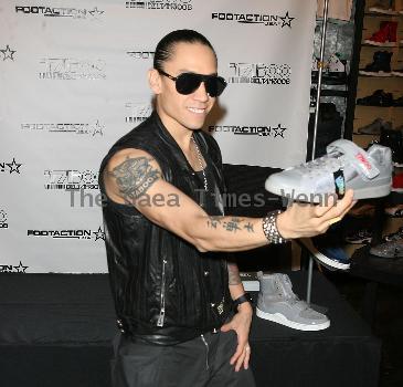 Taboo of the Black Eyed Peas 
Launching an exclusive line of shoes at 'Footaction' in Herald square, New York City. New York, USA.