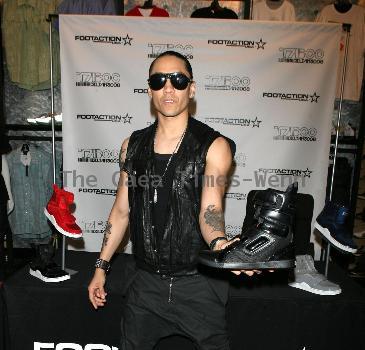 Taboo of the Black Eyed Peas 
Launching an exclusive line of shoes at 'Footaction' in Herald square, New York City. New York, USA.