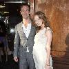 JAMES VAN DER BEEK has wed his model girlfriend in a secret ceremony, just a year after they first met.
  The former Dawson's Creek star, 33, exchanged vows with Kimberly Brook, who is pregnant with the couple's first child, on Sunday (01Aug10).
  In a series of posts on his Twitter.com page, he writes,