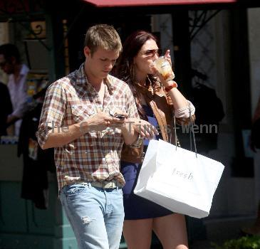 Nick Carter visits the movie theater at The Grove Los Angeles.