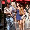 Nick Carter visits the movie theater at The Grove Los Angeles.