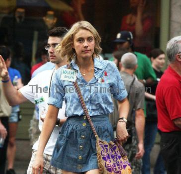 Greta Gerwig on the set of her new film 'Arthur'.New York City.