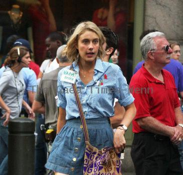 Greta Gerwig on the set of her new film 'Arthur'.New York City.