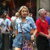 Greta Gerwig on the set of her new film 'Arthur'.New York City.