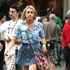 Greta Gerwig on the set of her new film 'Arthur'.New York City.