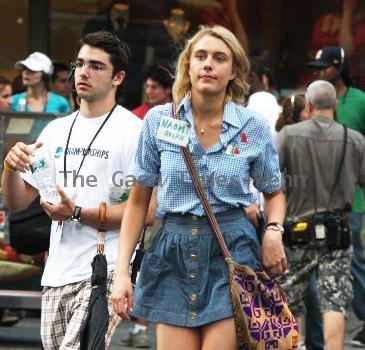 Greta Gerwig on the set of her new film 'Arthur'.New York City.