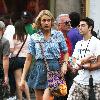 Greta Gerwig on the set of her new film 'Arthur'.New York City.