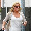 Kerry Katona leaving a salon wearing sunglasses and ripped jeans Warrington.