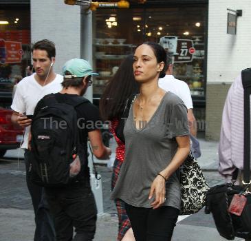 Former Supermodel Brandi Quinones is seen walking in Soho. New York City.