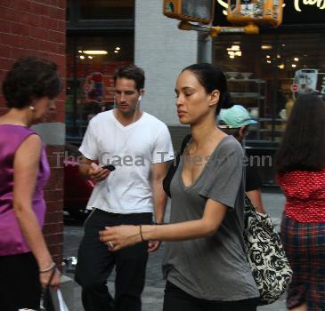 Former Supermodel Brandi Quinones is seen walking in Soho. New York City.