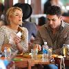 Ali Fedotowsky and Roberto Martinezare seen having lunch together at the Newsroom cafe. Los Angeles.