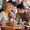 Ali Fedotowsky and Roberto Martinezare seen having lunch together at the Newsroom cafe. Los Angeles.